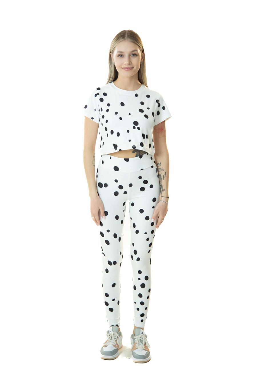 5414 Dalmatian Crop Top and Leggings Sexy Costume - Onesie Pajama Animal